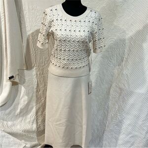 Cyrus Cream Knit Skirt Set